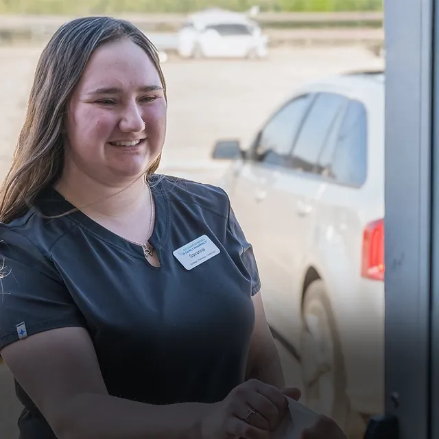 Savanna from our team with a delivery
